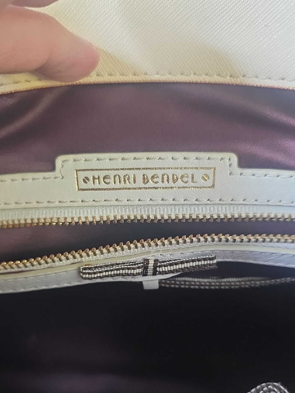 Henri Bendel West 57th Red Plaid & Leather Tote Bag - Picture 11 of 11